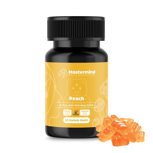 Mastermind Psilo Magic Mushroom Gummy Bear Microdose – 3000MG – Peach